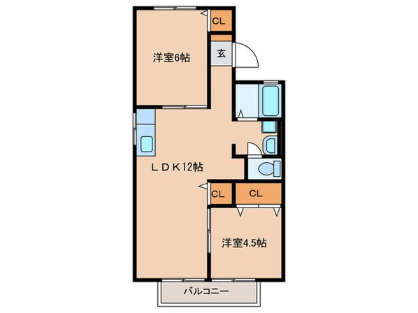 メゾンほわいとC棟の物件間取画像